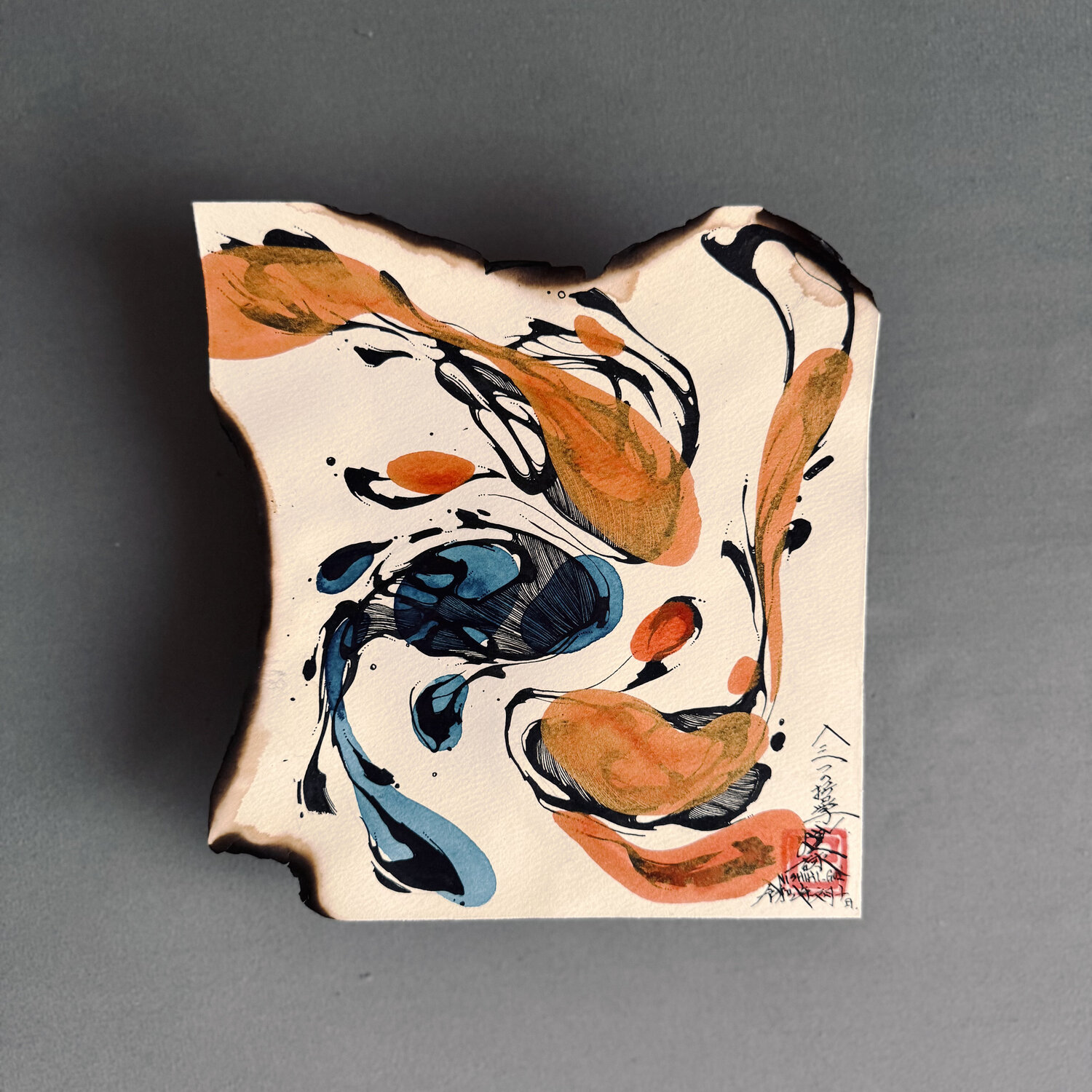 NISHIKI_GOI: Three Philosophies Tomoe Koei Original painting for sale