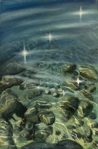 Deep water by Aisylu Burangulova, Painting for Sale on Select