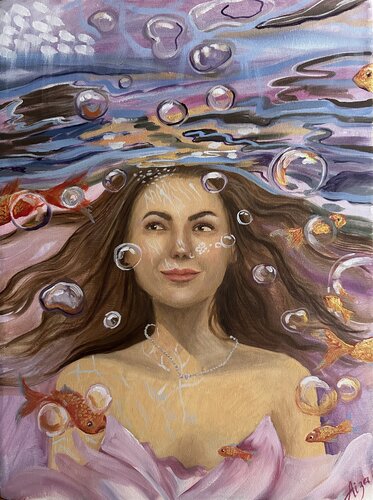 Underwater by Aisylu Burangulova, Painting for Sale on Select