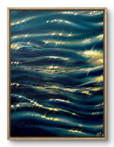 Liquid Gold by Aisylu Burangulova, Painting for Sale on Select