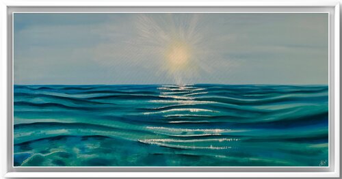 Blue ocean by Aisylu Burangulova, Painting for Sale on Select