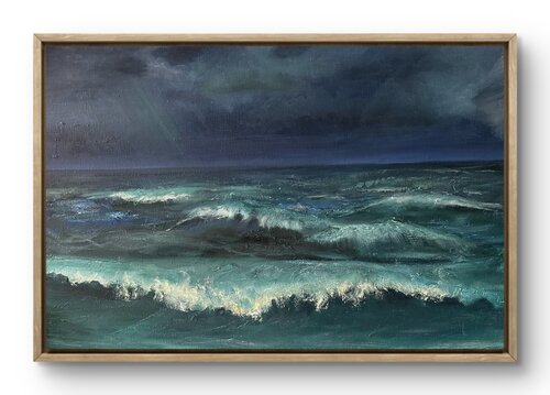 Night storm by Aisylu Burangulova, Painting for Sale on Select