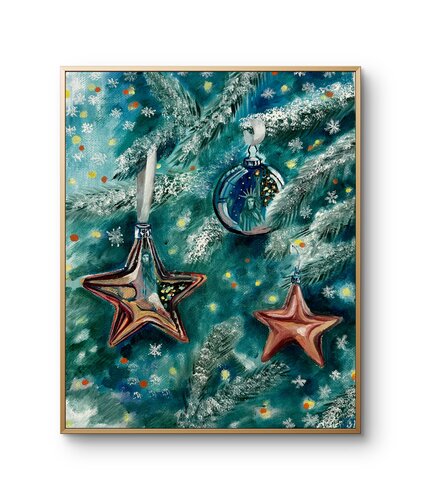 Christmas in New York by Aisylu Burangulova, Painting for Sale on Select