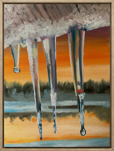 Frozen drops by Aisylu Burangulova, Painting for Sale on Select