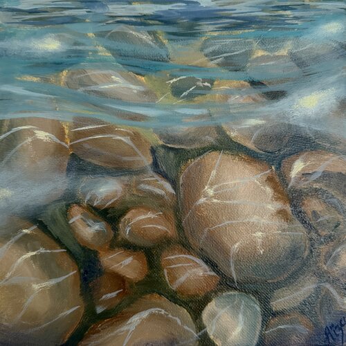 Sunlit Stones by Aisylu Burangulova, Painting for Sale on Select