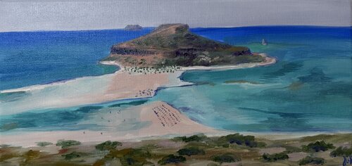 Ballos Lagoon by Aisylu Burangulova, Painting for Sale on Select