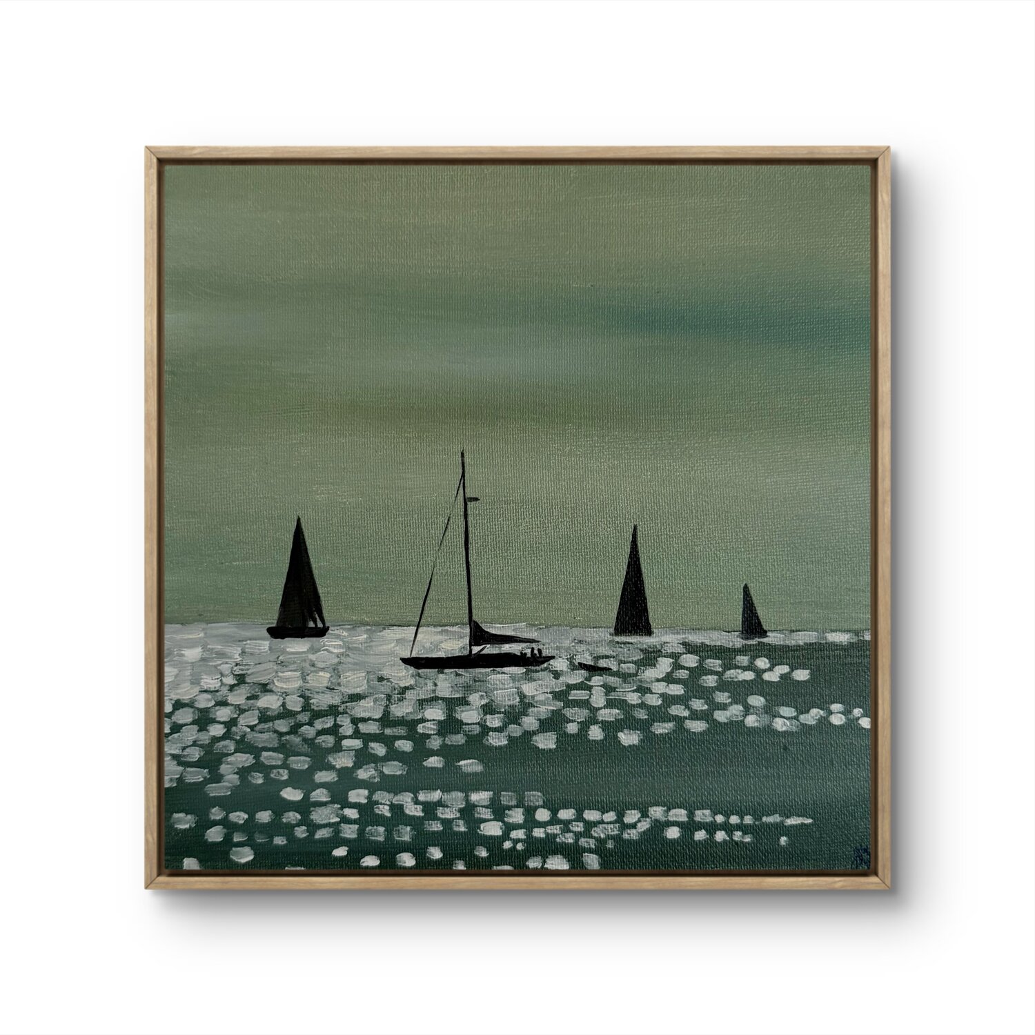 “Still Water, Dark Sails” Aisylu Burangulova Original painting for sale