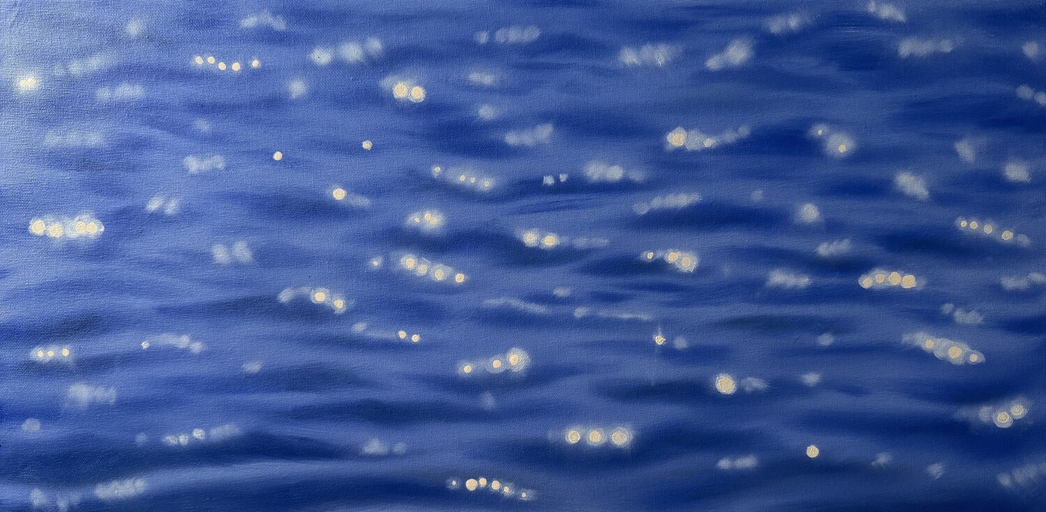 Sunlight on water Aisylu Burangulova Original painting for sale