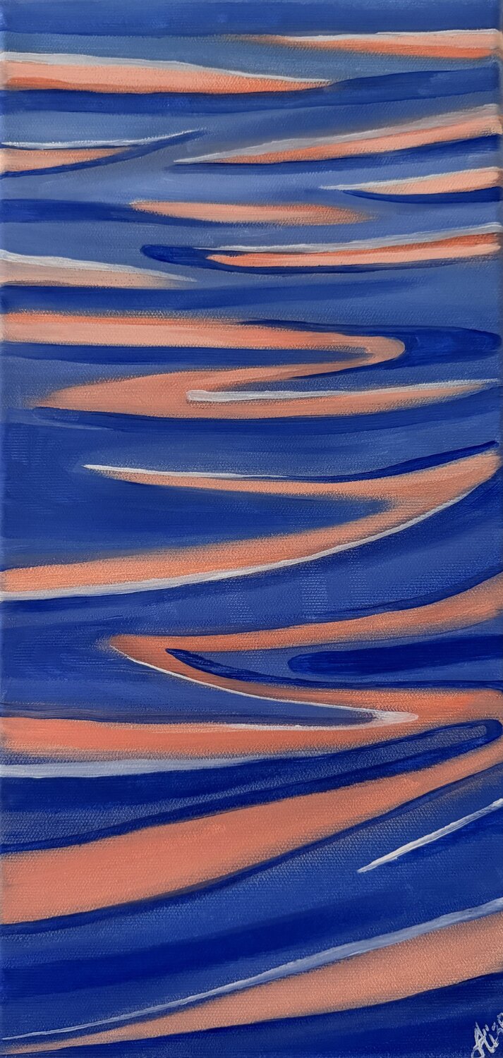 Lines of the ocean Aisylu Burangulova Original painting for sale