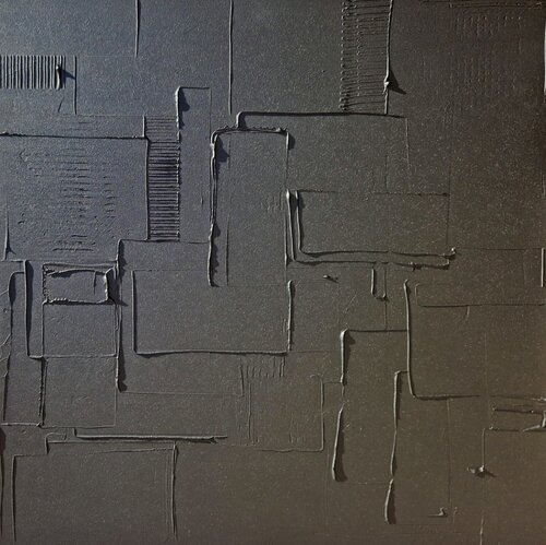 Tableau monochrome noir B45 by Sandrine Hartmann, Painting for Sale on Select