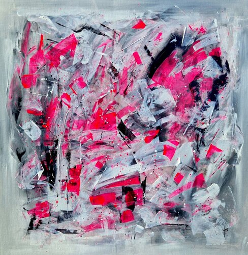 SOUFFLE ROSE by Sandrine Hartmann, Painting for Sale on Select