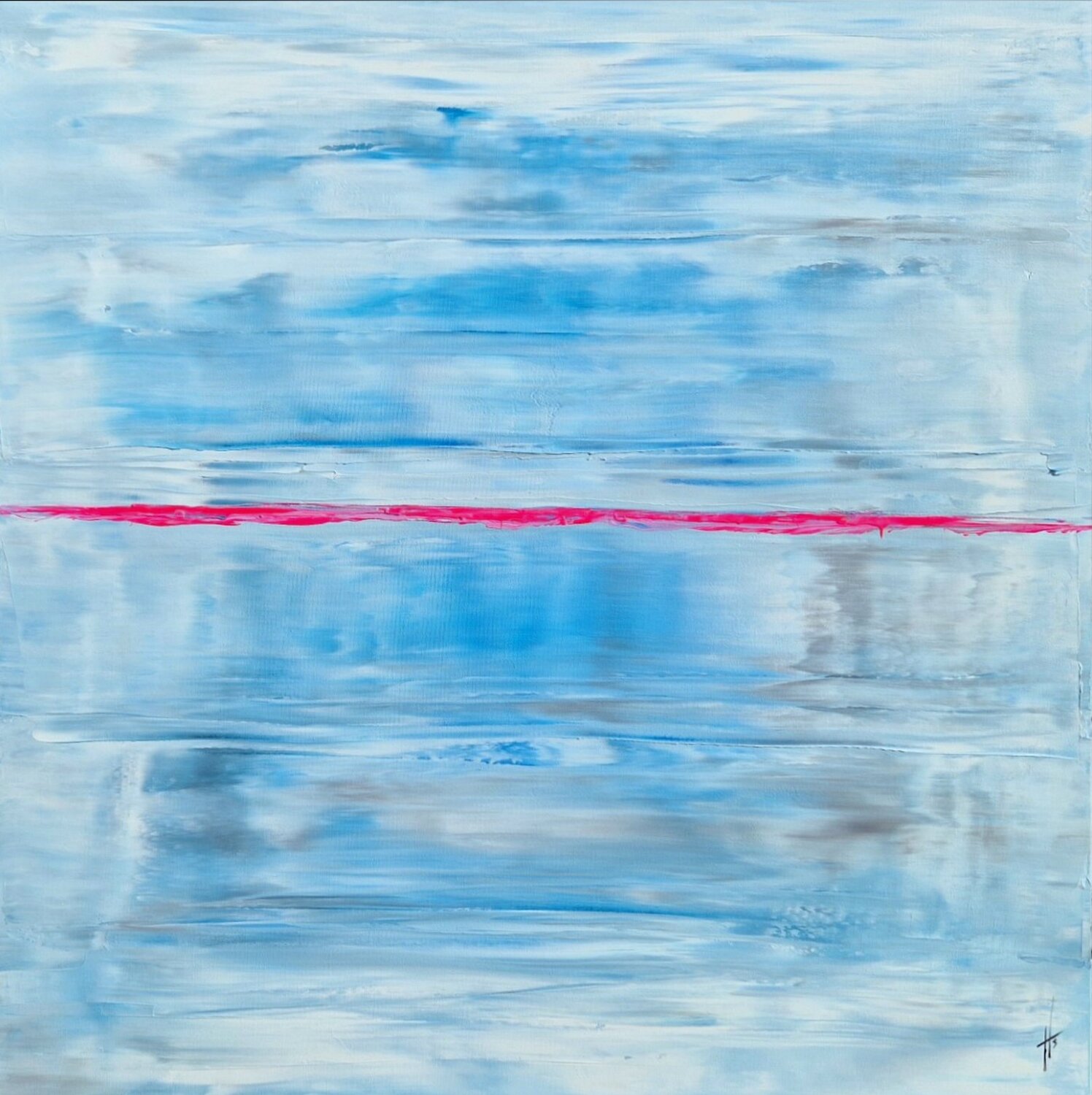 LES MOTS BLEUS Sandrine Hartmann Original painting for sale