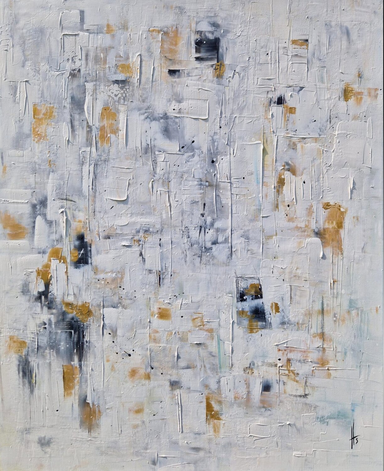 SOLEIL BLANC Sandrine Hartmann Original painting for sale