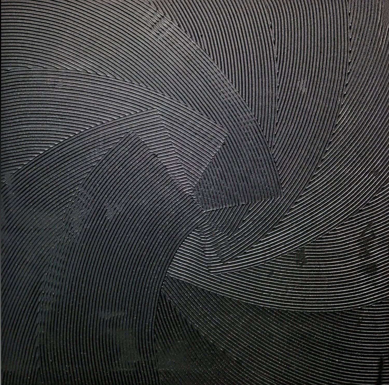 TABLEAU MONOCHROME PEINTURE NOIR MINIMALISTE ABSTRAIT Sandrine Hartmann Original painting for sale