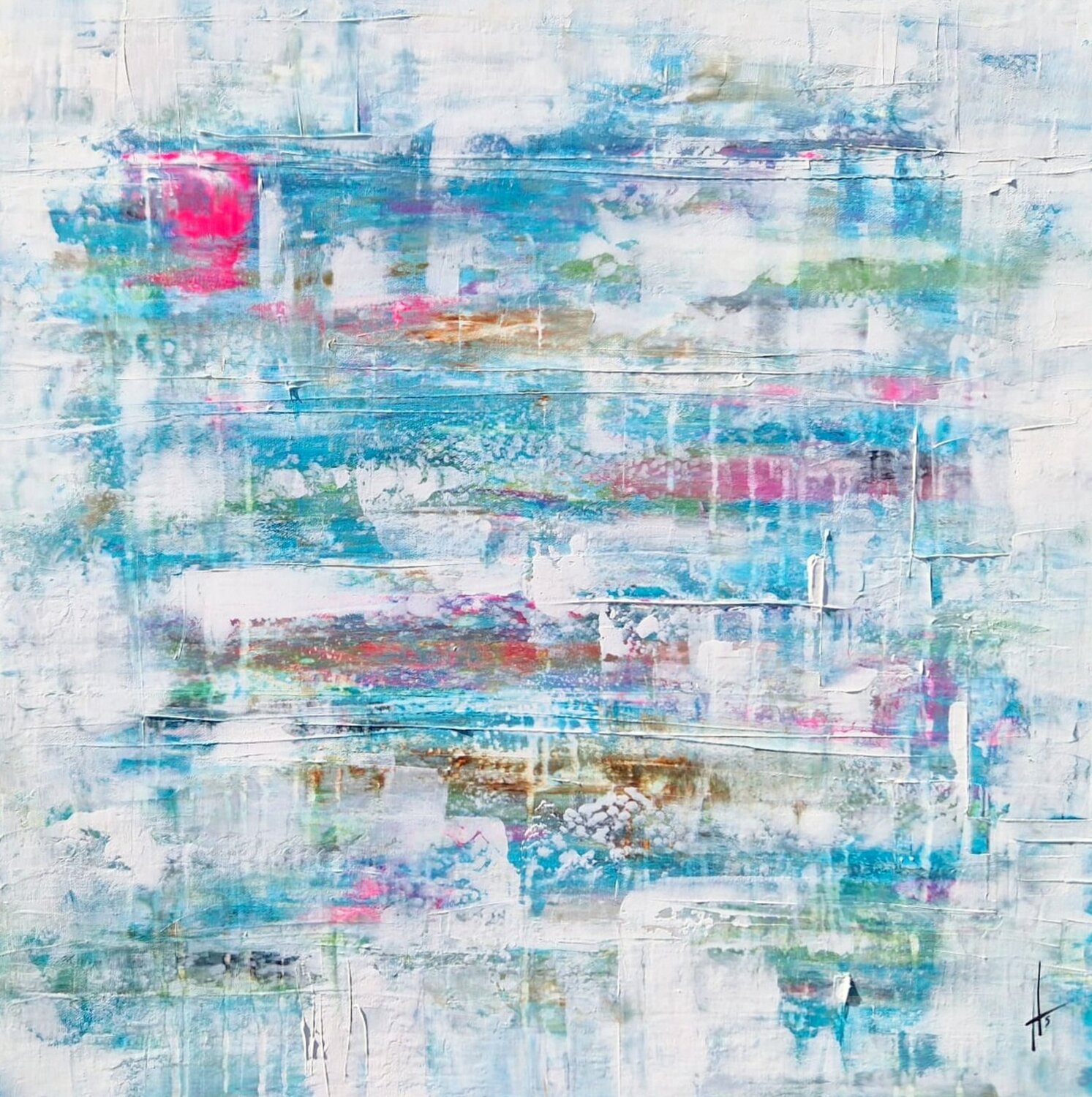 ENTRE CIEL ET EAU Sandrine Hartmann Original painting for sale