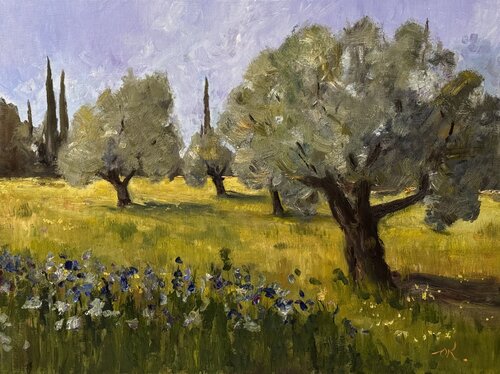 Olive trees of Acre by Oleg Kamaev, Painting for Sale on Select
