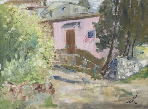 Black See Town Gurzuf Plain Air Study by Oleg Kamaev, Painting for Sale on Select