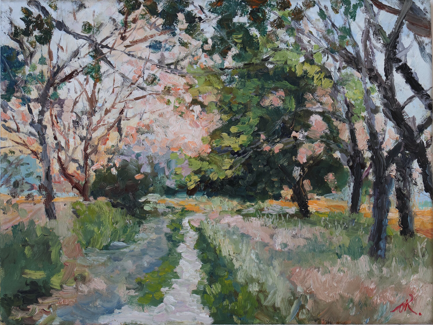 Pathway To Sunset Oleg Kamaev Original painting for sale