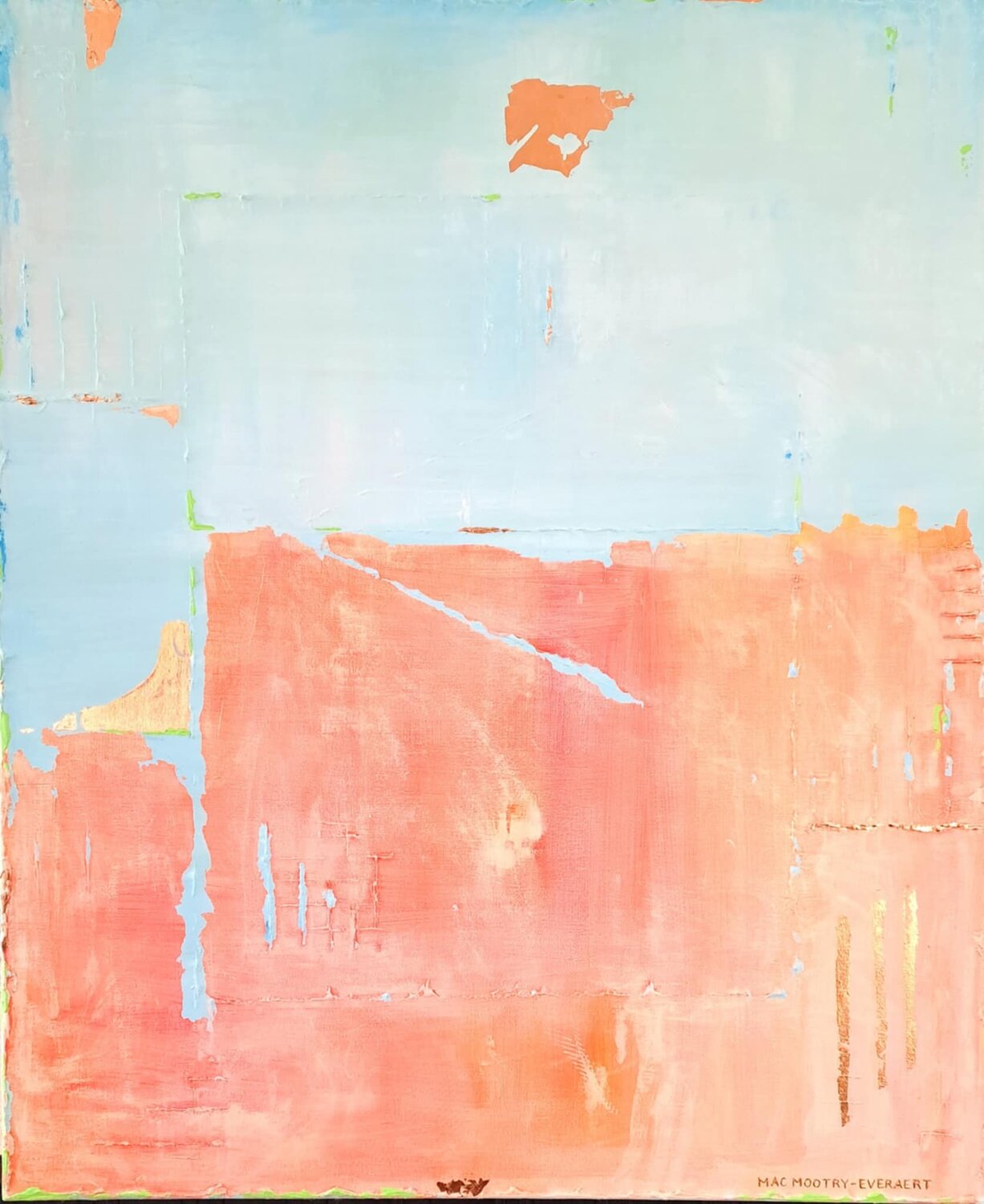 Baby Blue Sky (Copper Collection) Jacqueline Mac Mootry-Everaert Original painting for sale