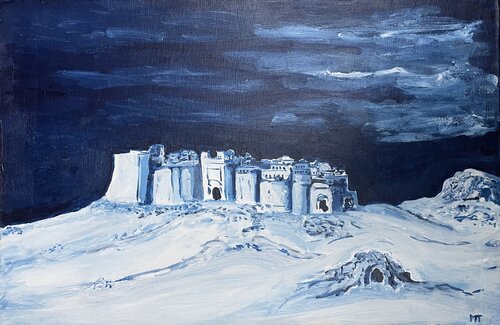 White Fantasy Fort by Michel TESTARD, Painting for Sale on Select