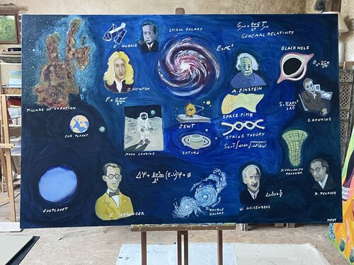 Cosmology by Michel TESTARD, Painting for Sale on Select