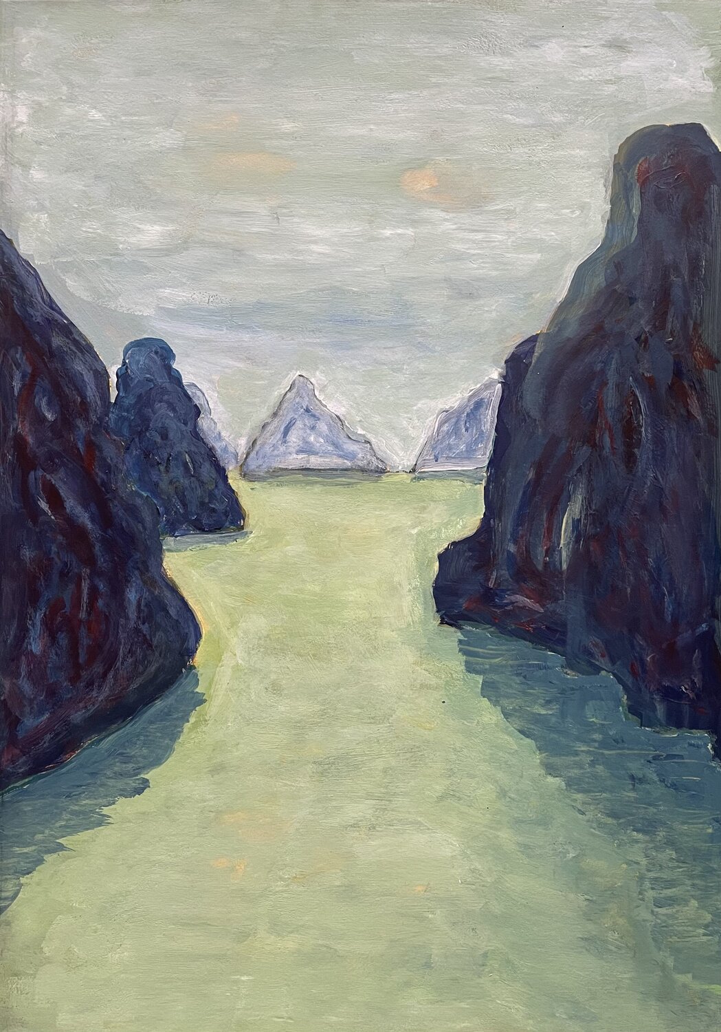 Memory of Halong Bay Michel TESTARD Original painting for sale
