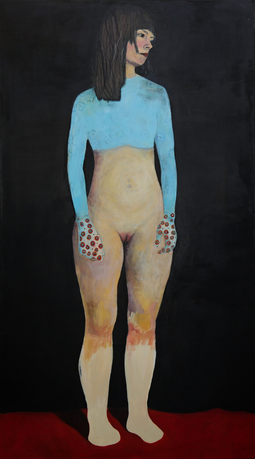 untiteled/girl Irene Schüller Original painting for sale