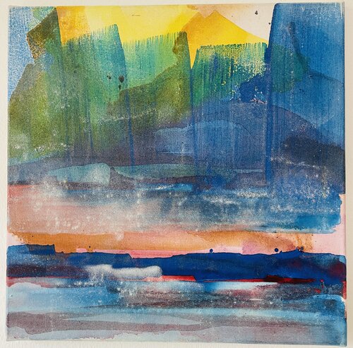 Leuchtender Horizont by Anna Eibl-Eibesfeldt, Painting for Sale on Select
