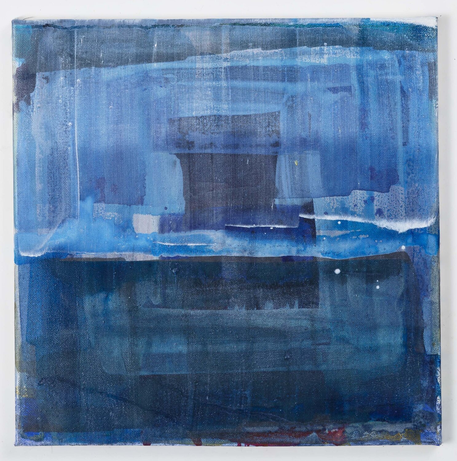 Blaues Quadrat Anna Eibl-Eibesfeldt Original painting for sale
