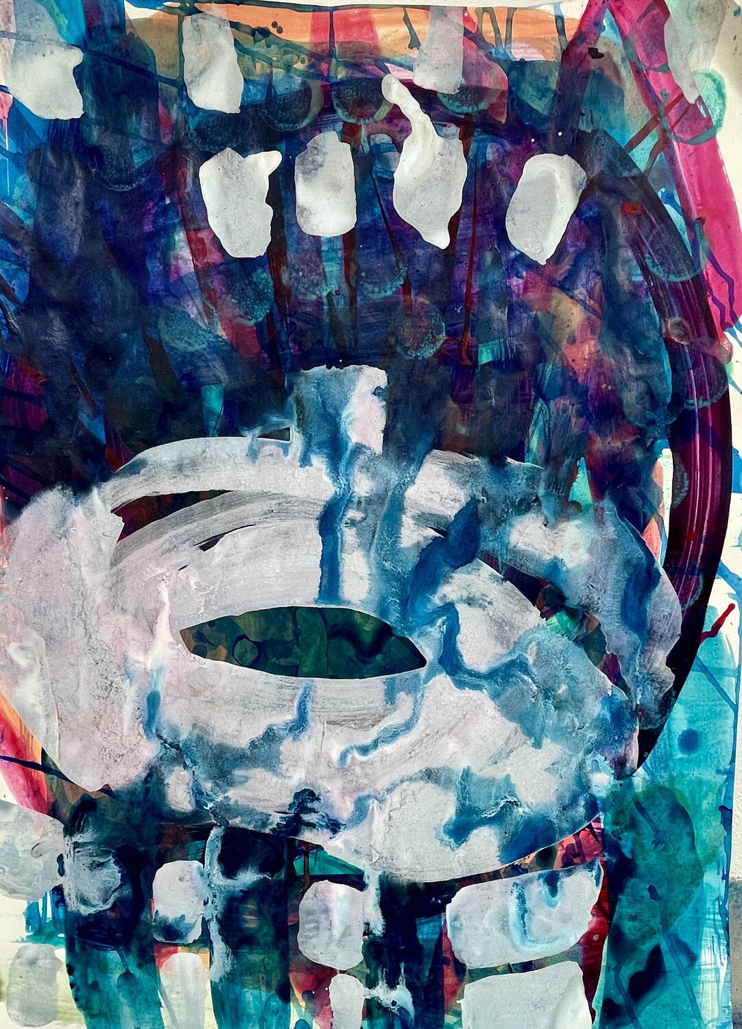 Im Zentrum verschwommen Anna Eibl-Eibesfeldt Original painting for sale