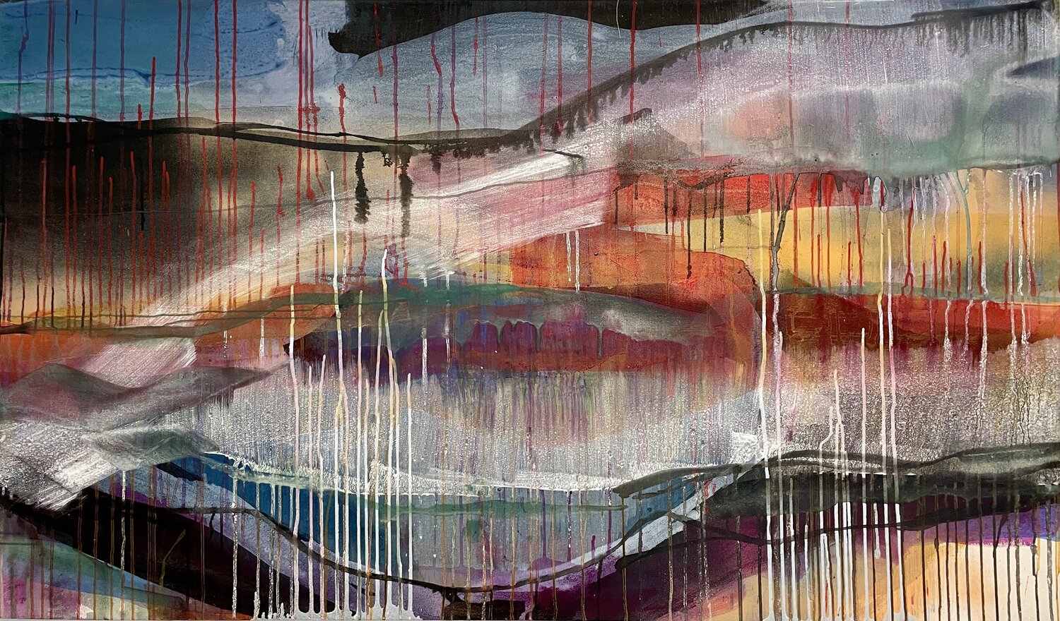 Glühende Landschaft Anna Eibl-Eibesfeldt Original painting for sale