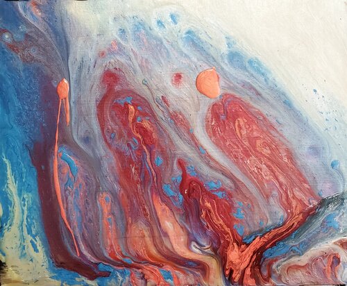 TIDAL  FLAMES by Maggie Romanovici, Painting for Sale on Select