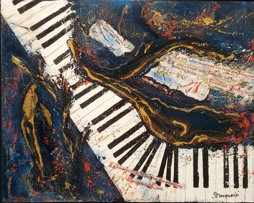 METAMUSIC  2 by Maggie Romanovici, Painting for Sale on Select