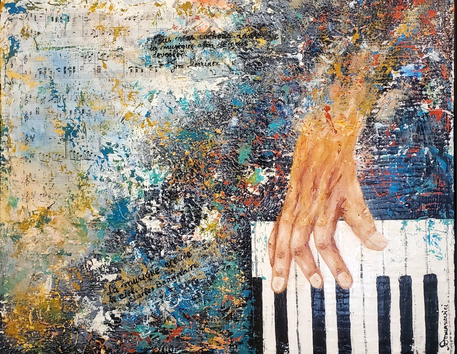 METAMUSIC  3 Maggie Romanovici Original painting for sale
