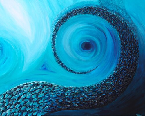 The Flow #2 by Elena Grigore, Painting for Sale on Select