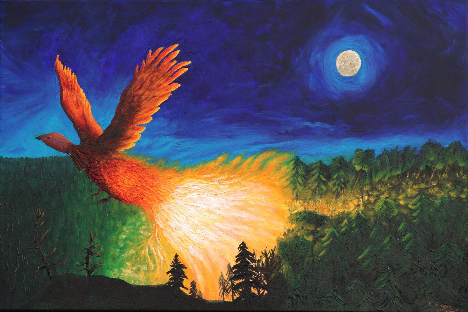 Rebirth #2 Elena Grigore Original painting for sale