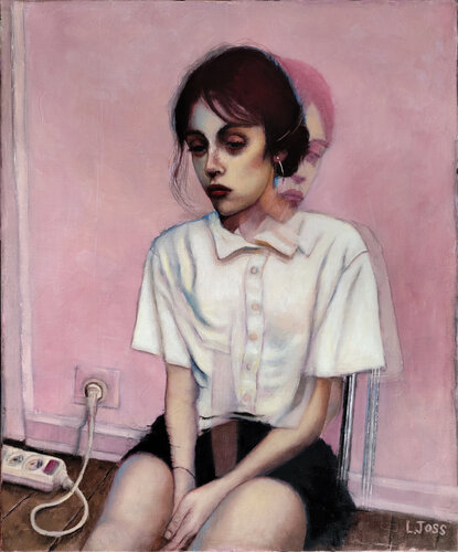 Distorsion sur une Chaise - Op1 / Distortion on a Chair - Op1 by L. Joss, Painting for Sale on Select