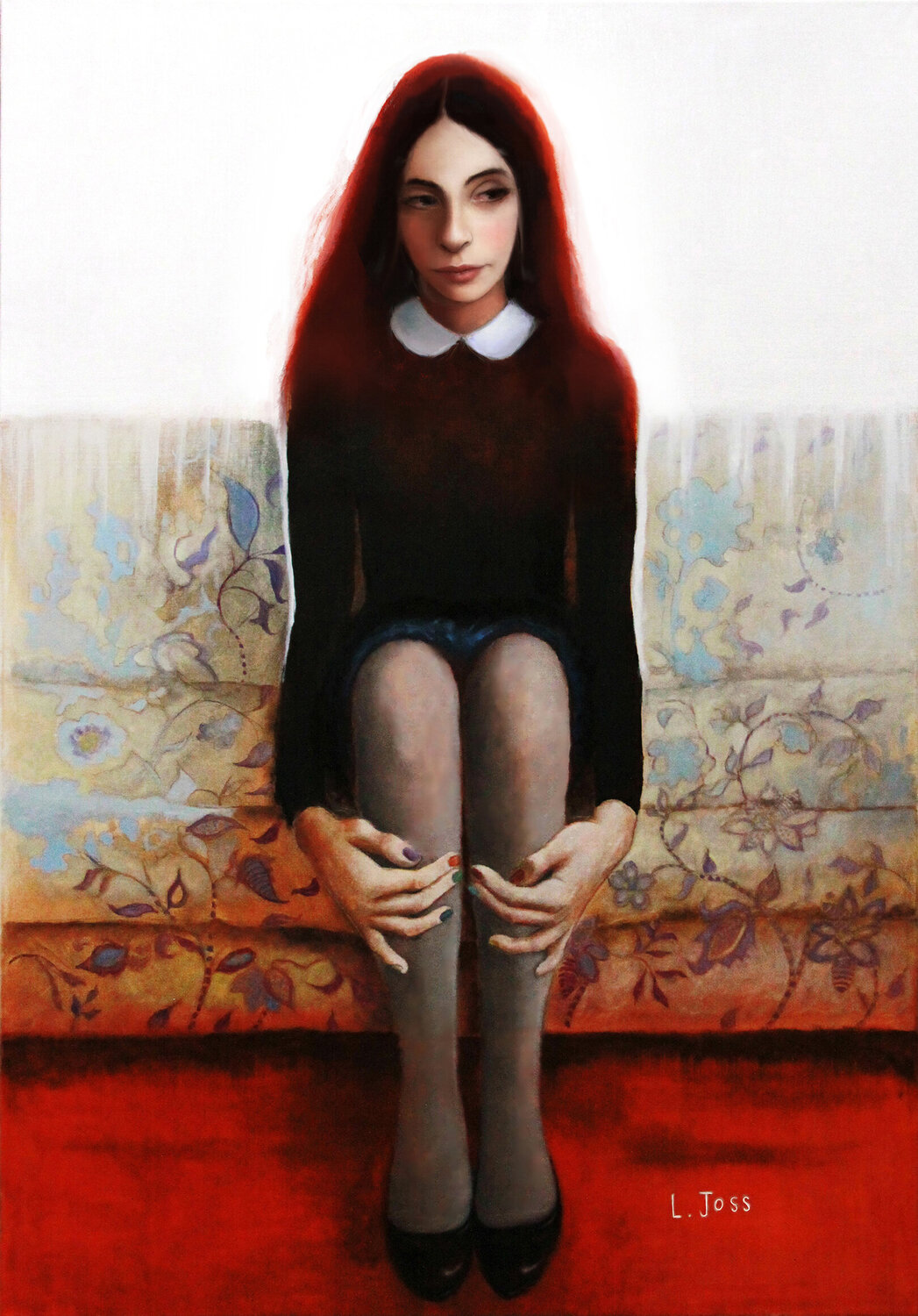 L'Attente L. Joss Original painting for sale