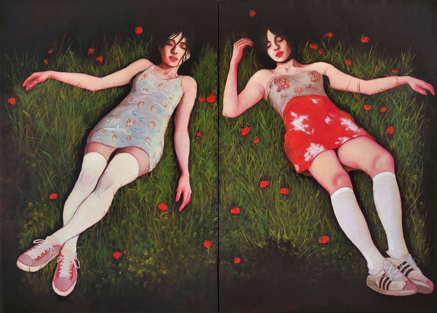 Poppies L. Joss Original painting for sale