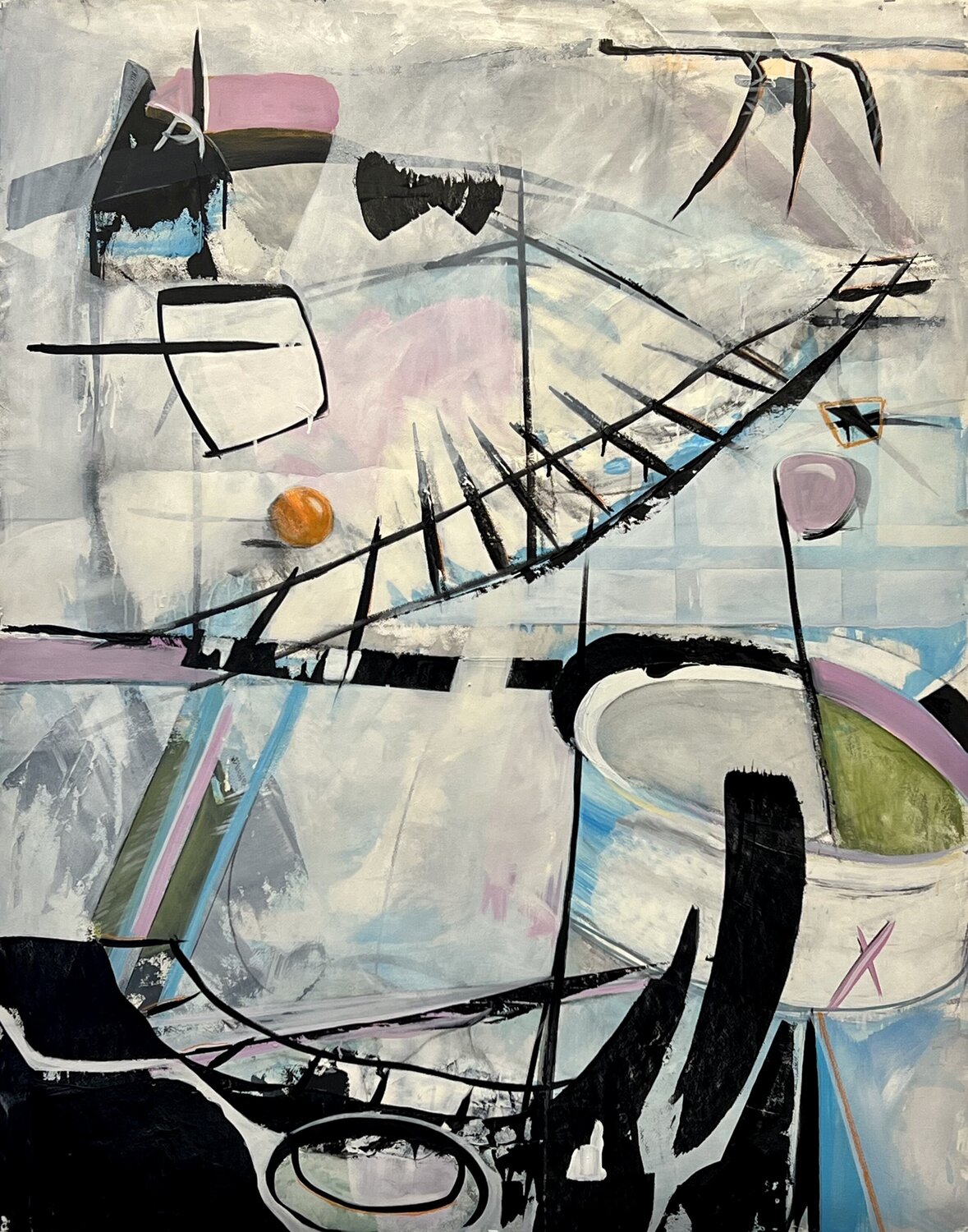 Climb the Ladder Kathe Madrigal Original painting for sale
