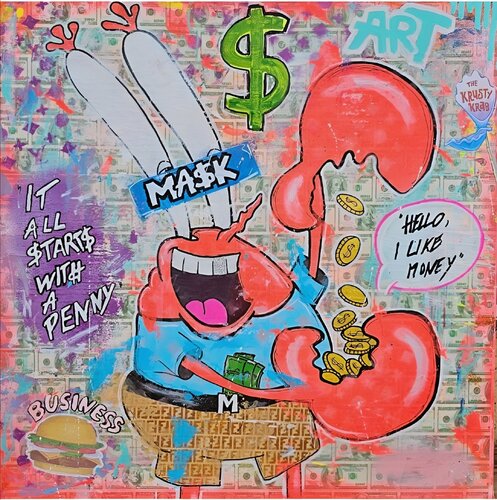 Way to $ucce$$ Mr. Krabs by Ma$k V., Painting for Sale on Select