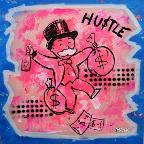 Popart Monopoly Man | Pink by Ma$k V., Painting for Sale on Select