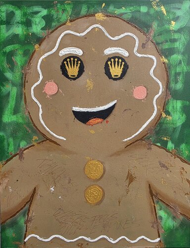 GB_10 Golden Gaze by Ma$k V., Painting for Sale on Select