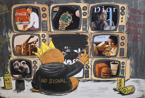 GB_17 No Signal by Ma$k V., Painting for Sale on Select