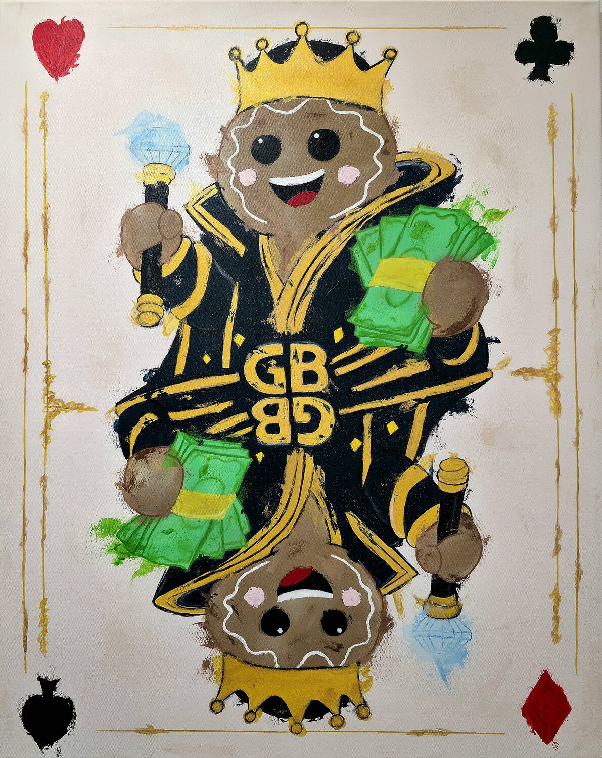 GB_08 Royalty Ma$k V. Original painting for sale