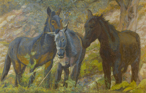 Mules 3 by Robert Nizamov, Painting for Sale on Select