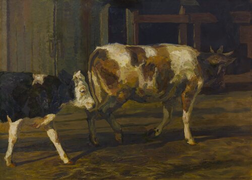 Cows 2 by Robert Nizamov, Painting for Sale on Select