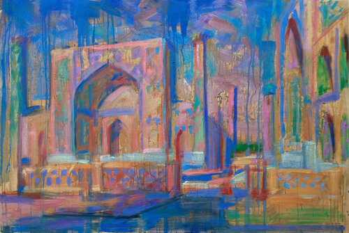 Samarkand, Registan 2 by Robert Nizamov, Painting for Sale on Select