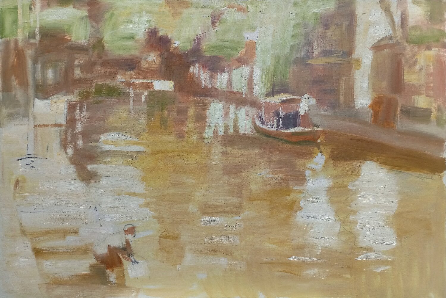 Shanghai Village Robert Nizamov Original painting for sale