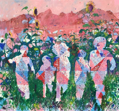 Of Sky and Earth #41 (Blue Planet) by Stephen Linsteadt, Painting for Sale on Select